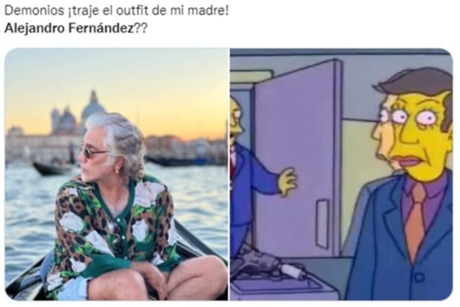 Los memes que dejó el último look de Alejandro Fernández