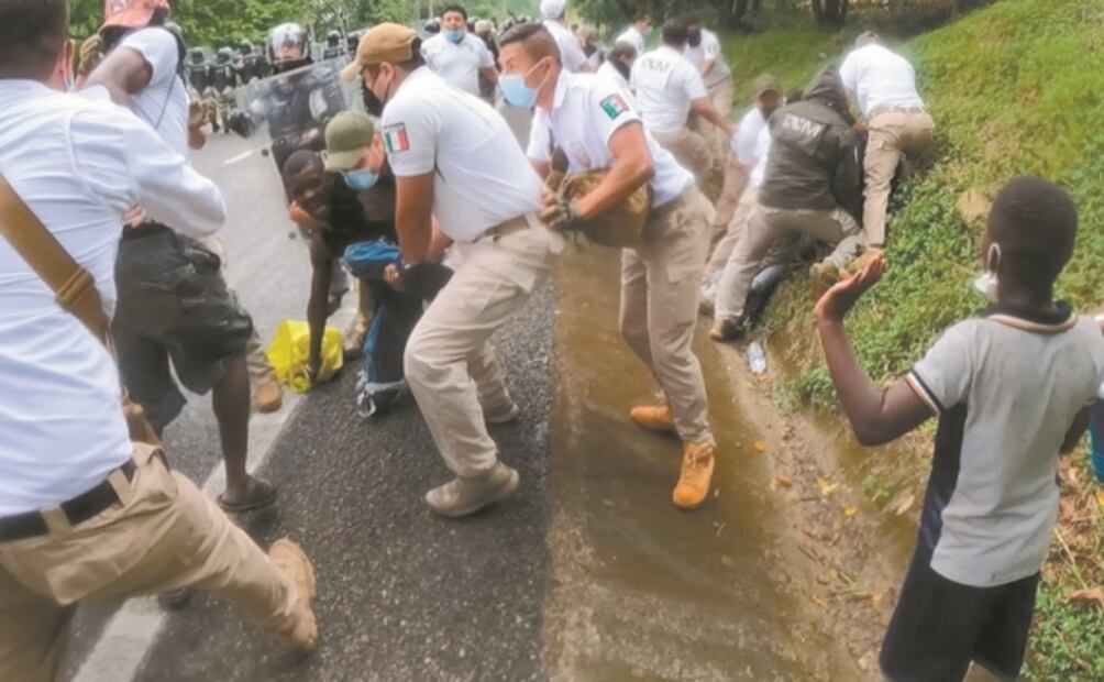 Intentan frenar de nuevo caravana de migrantes en Chiapas