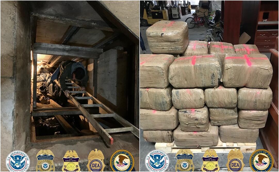 Autoridades de EU incautan drogas en túnel entre Tijuana y San Diego (Fotos: AP)