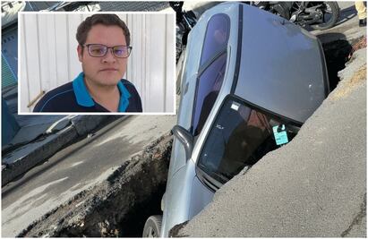 Joven cae en zanja de Tláhuac con todo y coche; asegura que no había señalización, VIDEO