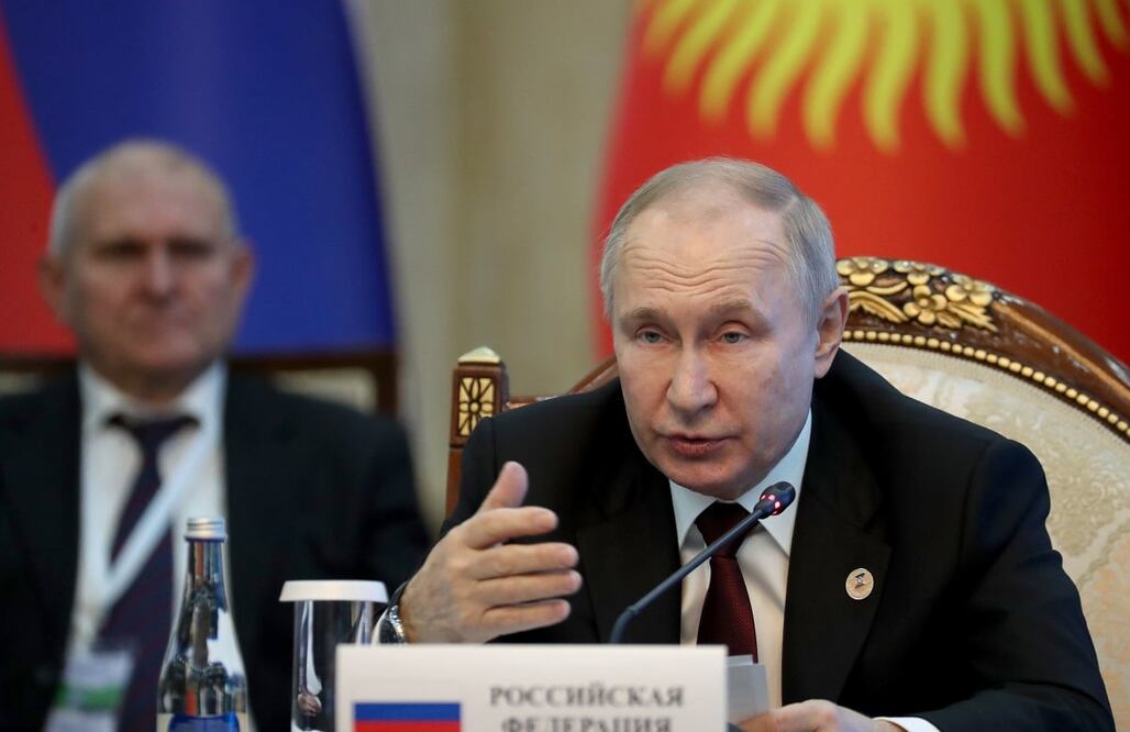 El presidente ruso Vladimir Putin, durante una reunión del Consejo Económico Supremo de Eurasia en Bishkek, Kirguistán, el 9 de diciembre de 2022. Foto: EFE