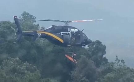 Así rescataron a hombre que cayó a cráter del volcán Xitle