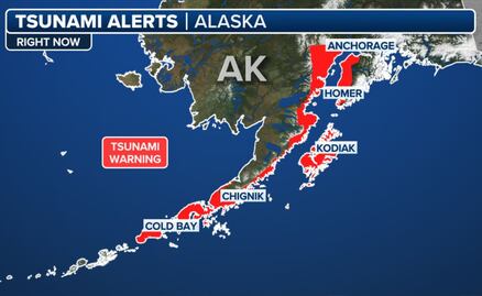 Sismo de magnitud 7.3 sacude Alaska; emiten alerta de tsunami