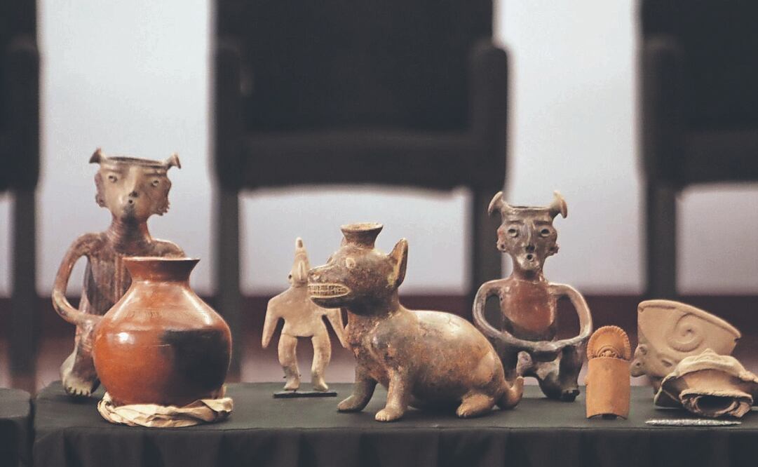 El INAH resguardará las piezas para su “debido análisis, cuidado, conservación y difusión” Foto: de https://www.gob.mx/sre/articulos/