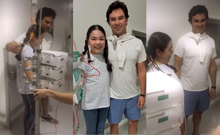 Checo Pérez sorprende en el hospital a pequeña aficionada que lucha ante una dura enfermedad