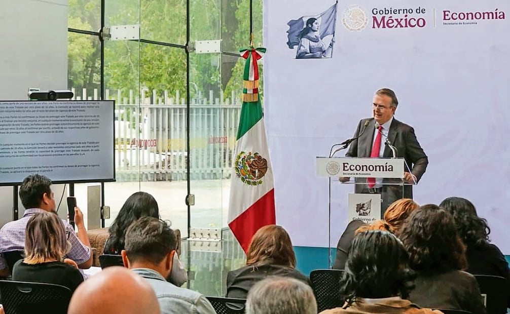 Marcelo Ebrard, secretario de Economía, confirmó que habrá reuniones anuales con Estados Unidos hasta que se resuelvan los temas del T-MEC. Foto: Esspecial