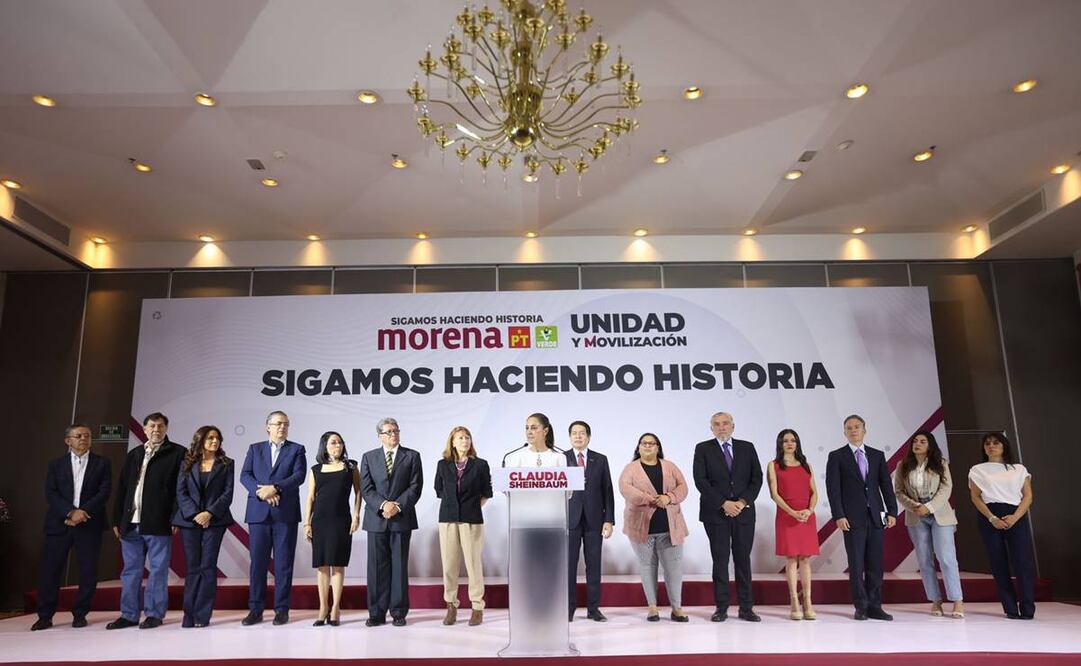 Presentación del equipo de campaña de la candidata presidencial Claudia Sheinbaum. Foto: Diego Simón Sánchez / EL UNIVERSAL