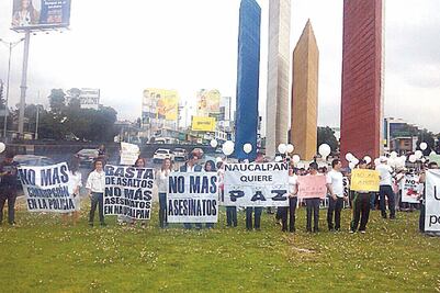 Protestan por asesinatos en Satélite y Lomas Verdes
