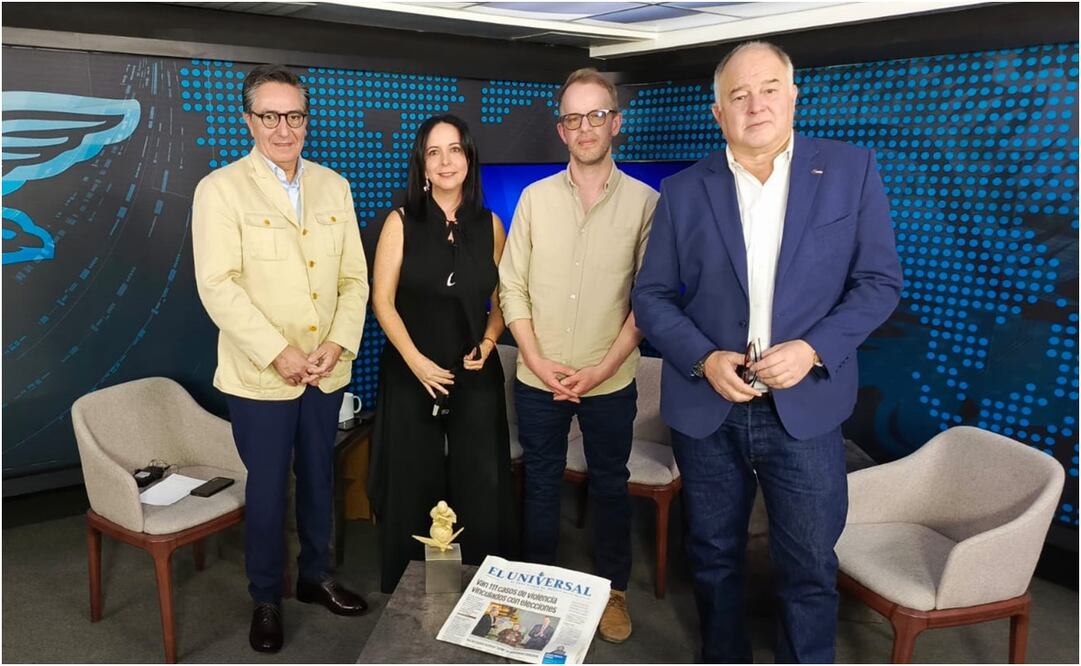 David Aponte, Maite Azuela, Falko Ernst y Héctor De Mauleón en Con los de Casa. Foto: Diego Prado/ EL UNIVERSAL