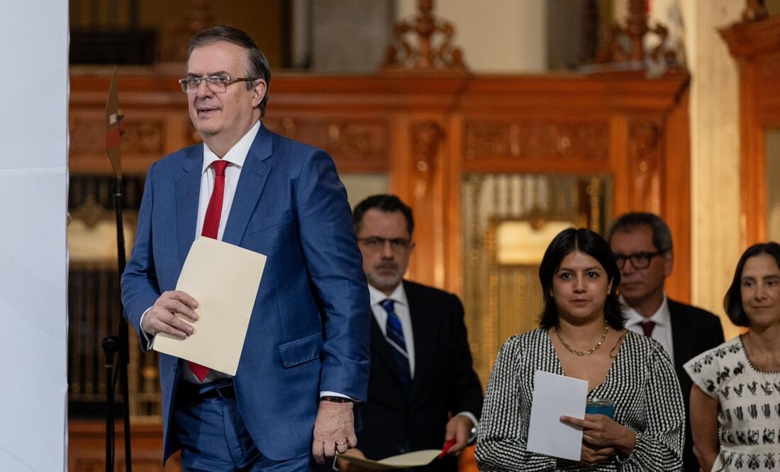 Conferencia mañanera de la presidenta Claudia Sheinbaum Pardo, este 5 de mayo, desde Palacio Nacional. Foto Hugo Salvador / EL UNIVERSAL