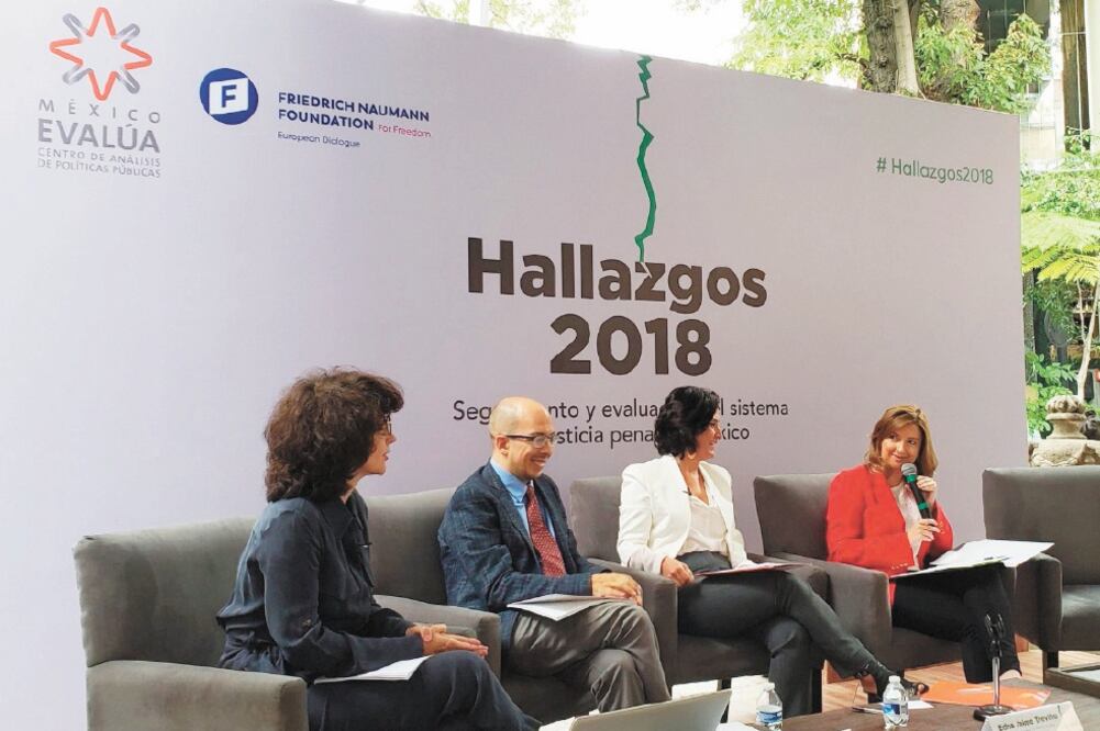 El informe titulado Hallazgos 2018: seguimiento del sistema de justicia penal en México fue presentado ayer. Foto: TOMADA DE TWITTER