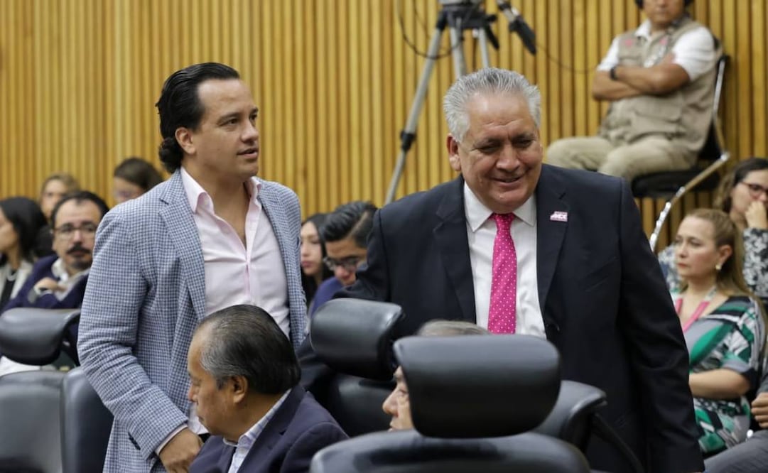 Líderes de Somos México y PAZ tomaron protesta ante el Consejo General del Instituto Nacional Electoral (13/07/2026). Foto: Fernanda Rojas / EL UNIVERSAL