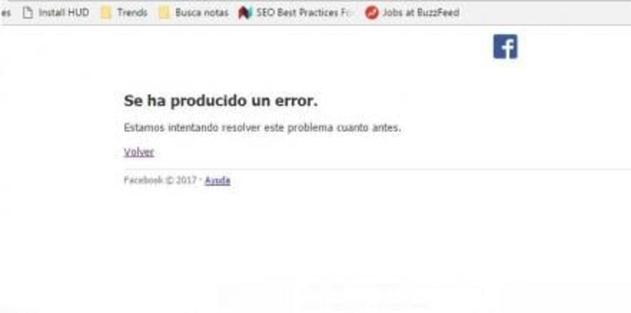 Reportan fallas en páginas de Facebook