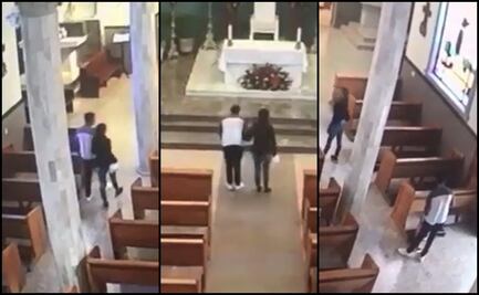 Captan a pareja robando limosna en parroquia de Nuevo León