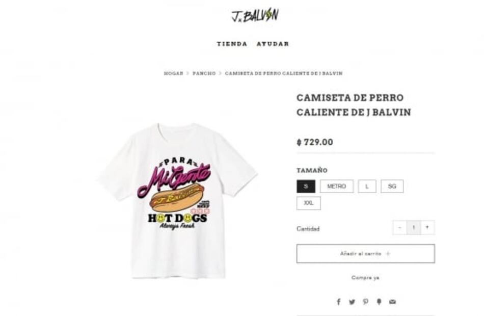 J Balvin lanza línea de ropa y accesorios con imágenes de hot dogs