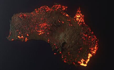 Confunden representación de incendios en Australia con mapa en tiempo real y se vuelve viral