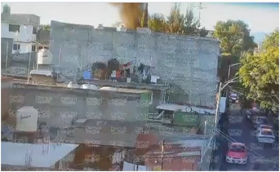 Incendio en colonia Santiago Ahuizotla, alcaldía Azcapotzalco. Foto: Especial