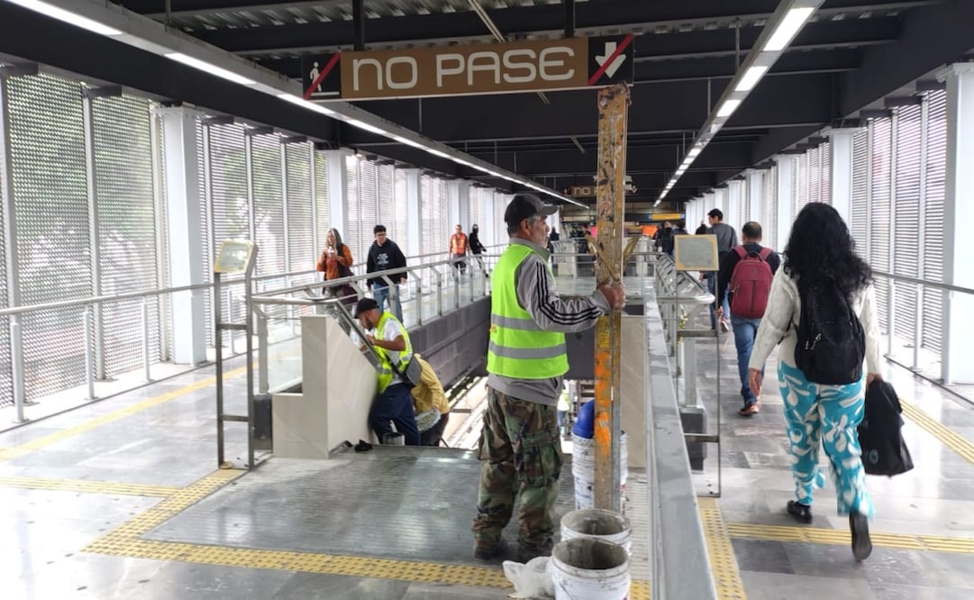 Afinan últimos detalles en Línea 2 del Metro previo a su reapertura este 9 de junio. Foto: Arantxa Meave