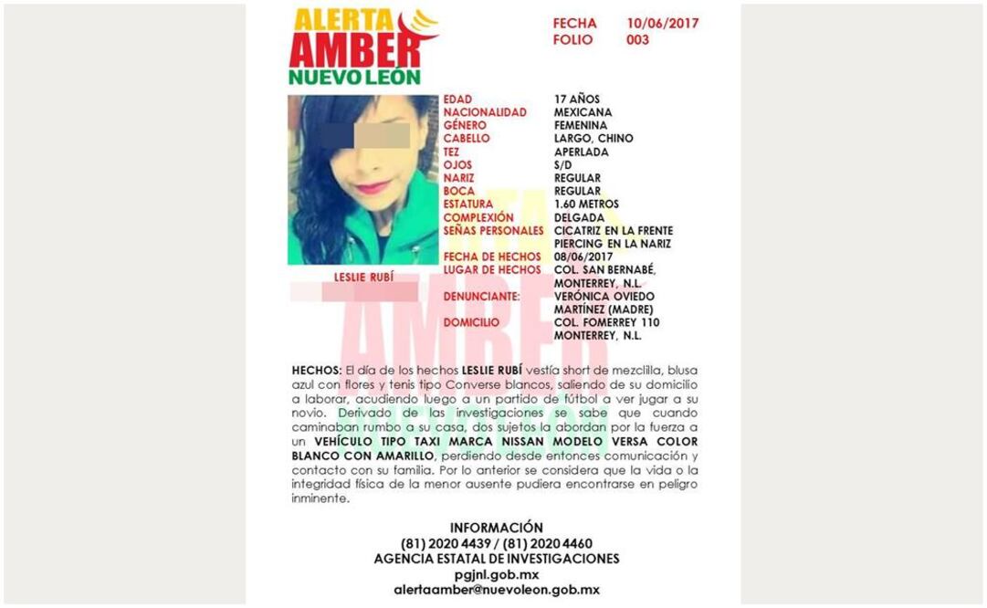 Restos en el patio de una casa en NL son de Leslie Rubí