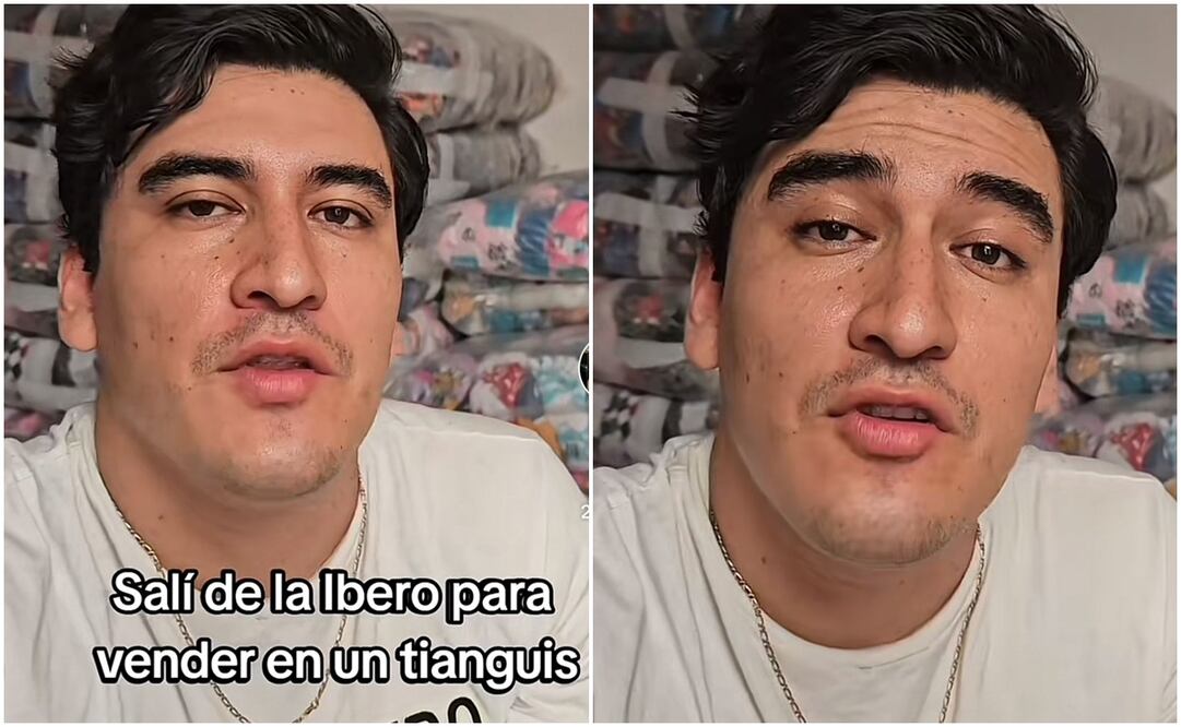 Joven se gradúa de la Ibero y logra convertirse en un exitoso tianguista. Foto: Captura de video