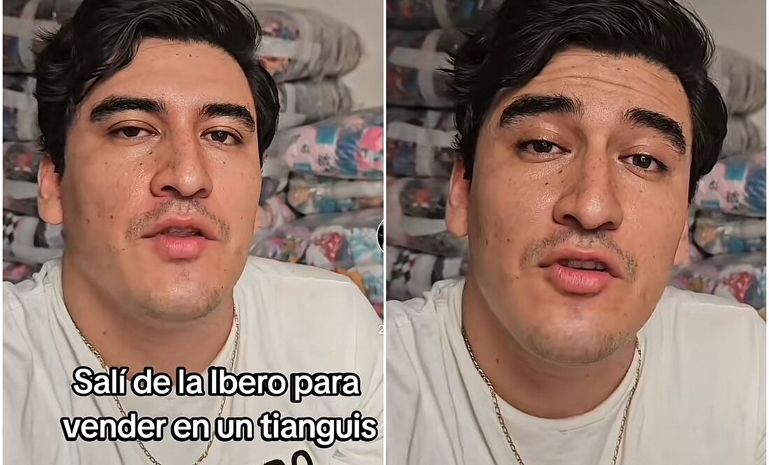 Joven se gradúa de la Ibero y logra convertirse en un exitoso tianguista. Foto: Captura de video