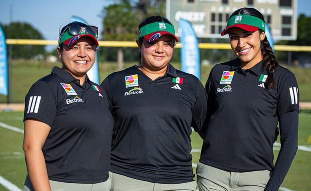 Dafne Quintero, Maya Becerra y Mariana Bernal en la Copa del Mundo de Florida - Foto: @conadeoficial en X