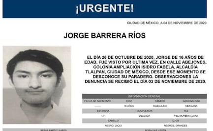 Hallan con vida a Jorge Barrera, estudiante de Prepa 5 desaparecido 10 días