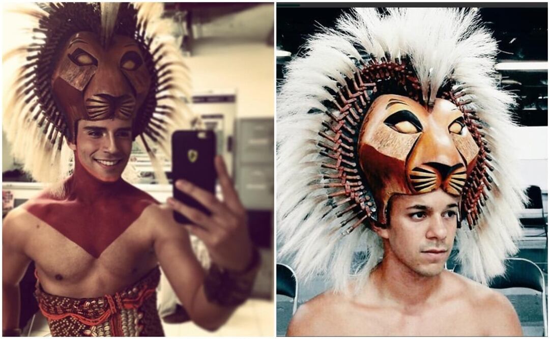 El 2 y 4 de Septiembre, los actores estarán dando función como "Simba" en El Rey León. Foto de Twitter/@pierrelouis88 y Instagram/agustin_oficial