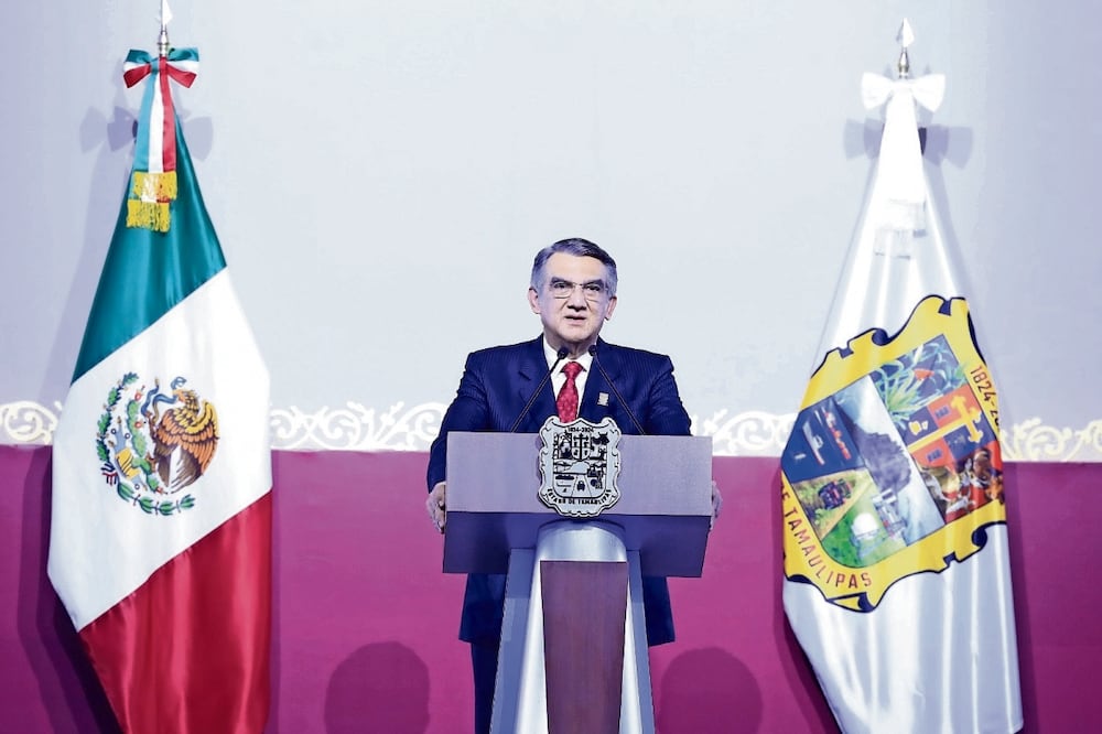 Durante su informe en el Polyforum de Ciudad Victoria, el gobernador afirmó que en Tamaulipas se administran con pulcritud los recursos del pueblo. Foto: Especial