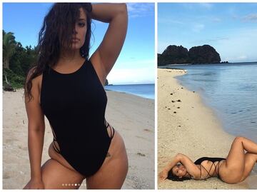 Ashley Graham muestra su celulitis en traje de baño