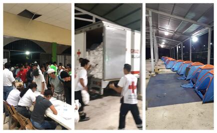 Caravana migrante recibe asistencia de Protección Civil de Chiapas y Cruz Roja