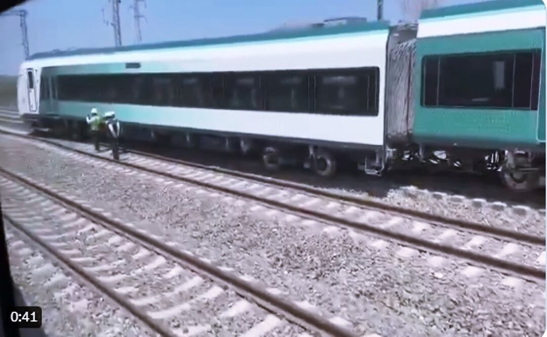 Descarrila Tren Maya. Foto: Captura de pantalla