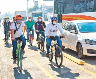 Ponen en marcha ciclovía emergente en Naucalpan