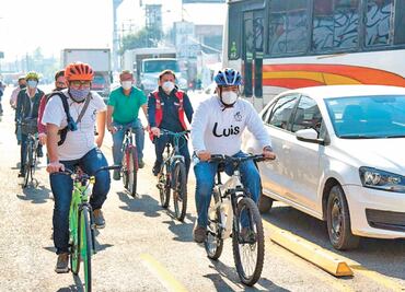 Ponen en marcha ciclovía emergente en Naucalpan
