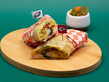 Prepara un burrito con camarones