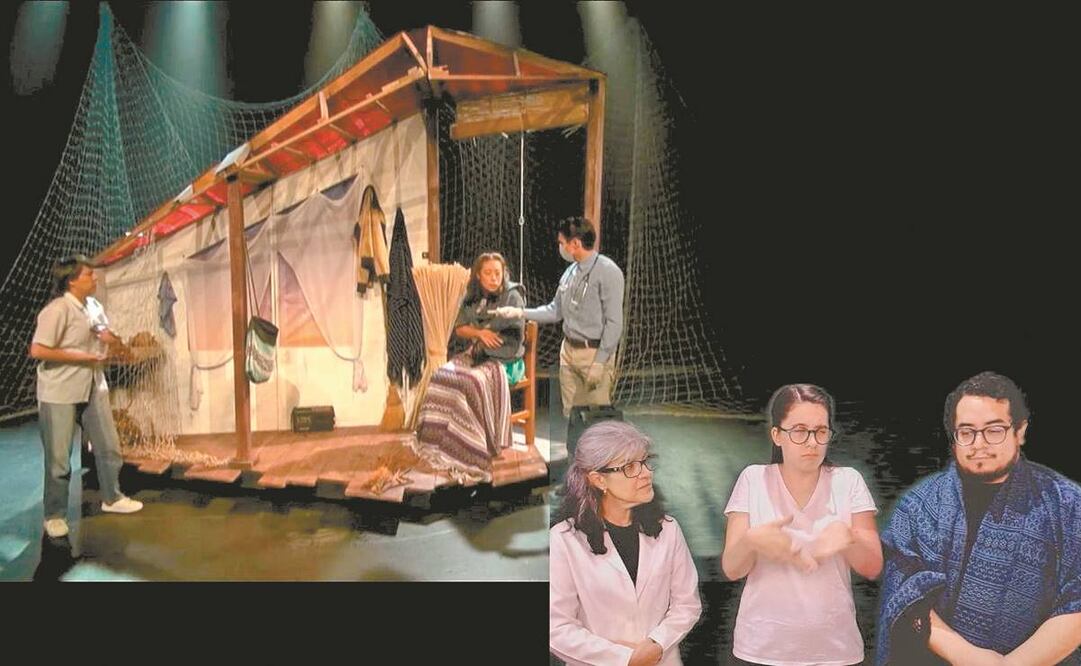 Los intérpretes no están relegados a un cuadro en la pantalla, sino que tienen presencia en escena. Foto: Cortejo Producciones.