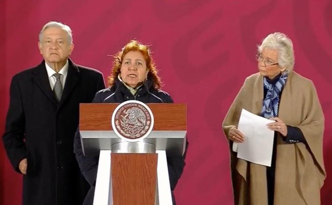 Griselda Triana, junto a AMLO y Olga Sánchez Cordero