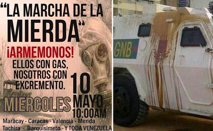 Venezolanos usan excremento contra policía; convocan a "Marcha de la Mierda"