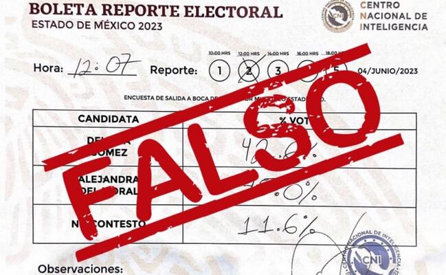 FakeNews: Centro Nacional de Inteligencia no genera "boletas de reporte electoral"