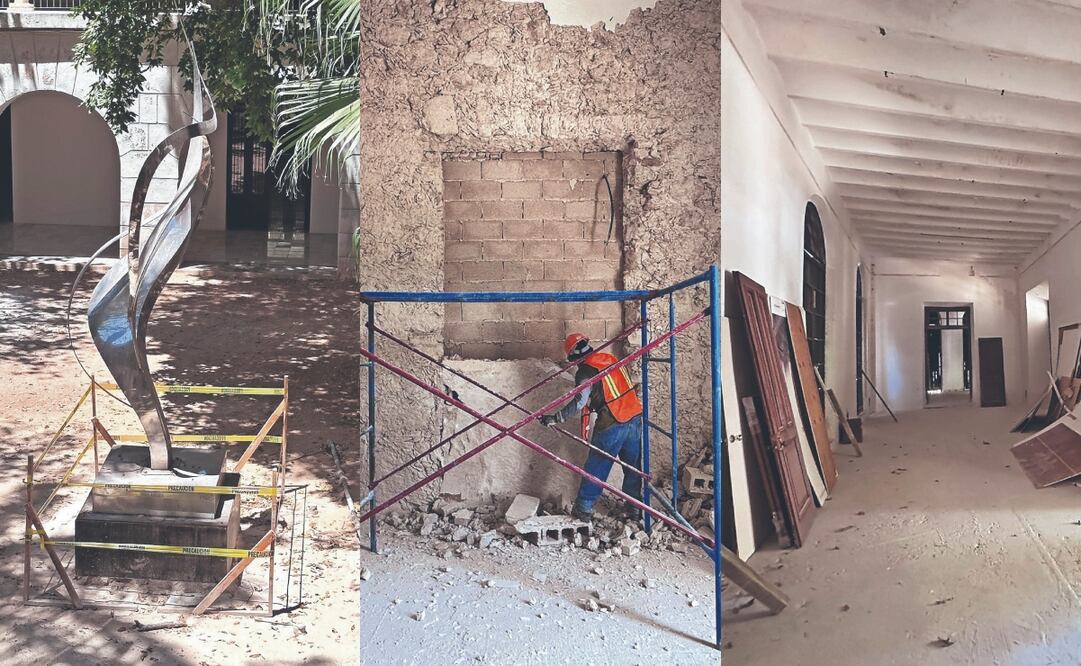En 2022, el INAH anunció la remodelación del Ateneo Peninsular, edificio que alberga al Museo de Arte Contemporáneo de Yucatán (MACAY) “Fernando García Ponce”;
desde entonces el recinto ha perdido espacios, así como recursos, pues cada año su presupuesto ha caído considerablemente hasta llegar a sólo 2 mdp durante la pandemia. Fotos: de  Socorro Chablé