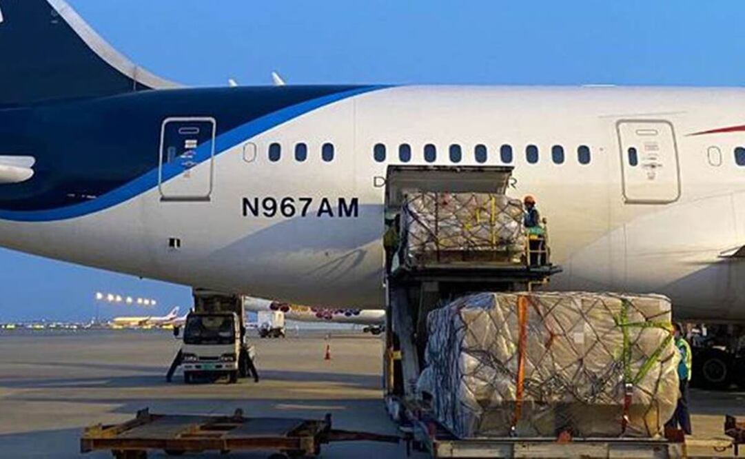 Vuela a México séptimo avión con insumos médicos proveniente de Shangái