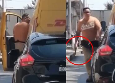 Captan a sujeto amenazando con un arma a repartidor de DHL en Circuito Interior