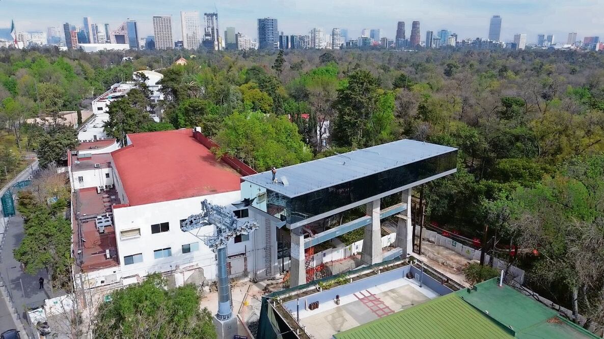 La Línea 3 del Cablebús tendrá una extensión de 5.42 kilómetros y permitirá la llegada a diferentes recintos en el Bosque de Chapultepec. Foto: Especial