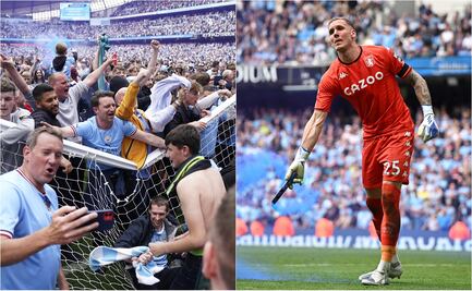 Aficionados del Manchester City invaden la cancha y agreden al portero del Aston Villa