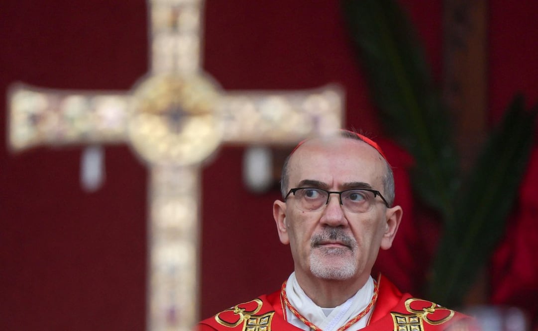 El Patriarca Latino de Jerusalén, el Cardenal Pierbattista Pizzaballa, preside un servicio religioso para conmemorar el Domingo de Ramos en Jerusalén el 29 de marzo de 2026, tras la cancelación de la tradicional procesión del Domingo de Ramos desde el Monte de los Olivos debido a las restricciones a las reuniones de grandes grupos y a la guerra entre Estados Unidos e Israel contra Irán. Foto: AFP