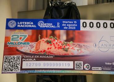 Lotería Nacional homenajea al Chile en Nogada con billete; esta es la historia del manjar mexicano