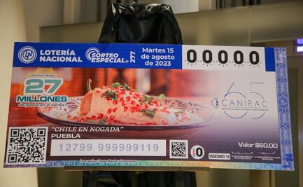 Lotería Nacional homenajea al Chile en Nogada con billete; esta es la historia del manjar mexicano