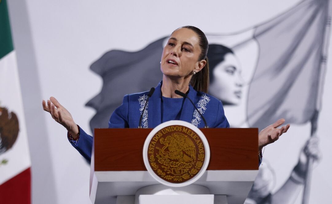Conferencia matutina de la presidenta Claudia Sheinbaum en Palacio Nacional el 19 de febrero de 2025. Foto: Diego Simón / EL UNIVERSAL
