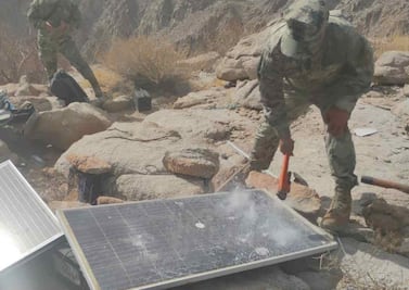 Marina inhabilita redes de comunicación clandestinas en Baja California; aseguran tres antenas "parásitas"