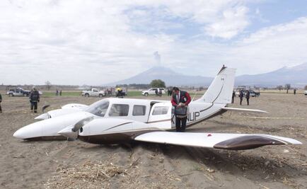 Avioneta aterriza de emergencia en Puebla